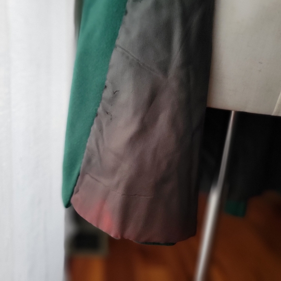 Vintage Rothschild Green Wool Blend Girls Coat Size 6X Fit & Flare - Picture 10 of 15